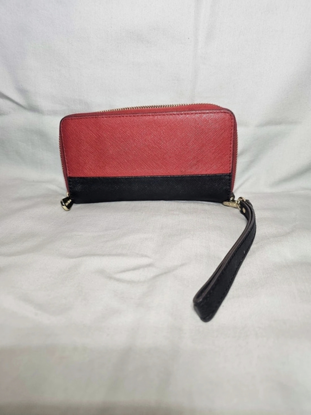 Michael Kors Jet Set Travel Colorblock Saffiano Leather Zip-Around Wristlet